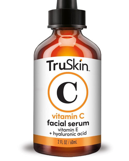 TruSkin Vitamin C Face Serum - Anti Aging Face & Eye Serum with Vitamin C, Hyaluronic Acid, Vitamin E - Brightening Serum, Dark Spot Remover, Even Skin Tone, Eye Area, Fine Lines & Wrinkles, 2 Fl Oz