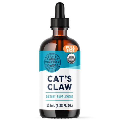 Vimergy USDA Organic Cats Claw Extract, 57 Servings - Alcohol Free Cats Claw Tincture - Supports A Healthy Immune System - Gluten-Free, Non-GMO, Kosher, Vegan & Paleo Friendly (115 ml), unisex