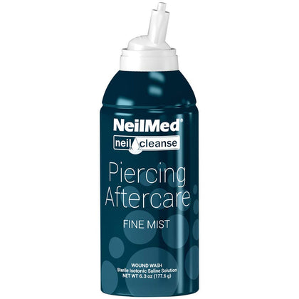 NeilMed NeilCleanse Piercing Aftercare, Fine Mist, 6.3 Fluid Ounce (Expiry -12/31/2027)