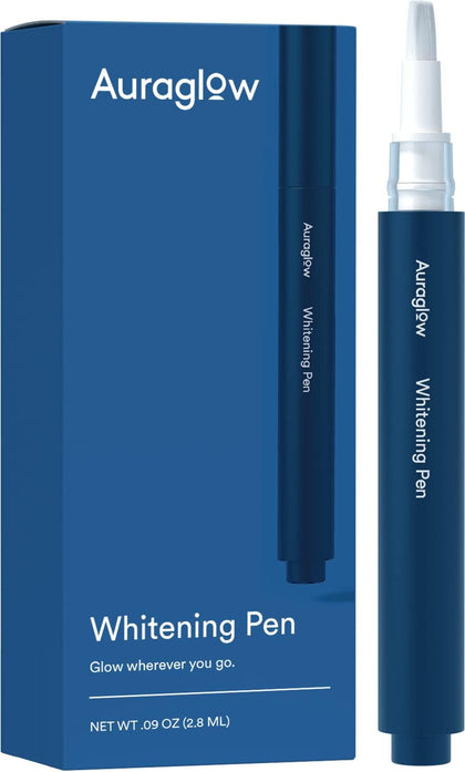 Auraglow Teeth Whitening Pen, Overnight Teeth Whitening Pen, 35% Carbamide Peroxide, 20+ Whitening Treatments, No Sensitivity, 2.8mL