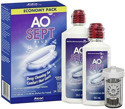 AoSept Plus Economy Pack 360ml and 90ml (Used - Like New)