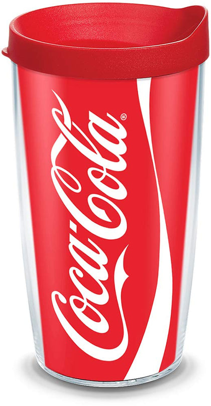 Tervis Coca-Cola - Coke Can Tumbler with Wrap and Red Lid 24oz, Clear