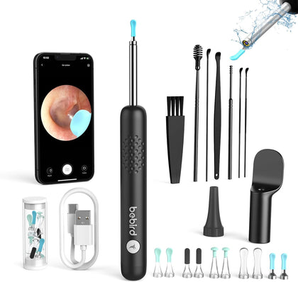 BEBIRD R1 Ear Wax Removal Kits- Visible Earwax Cleaner, Canal Scope with Ear HD Camera & Light, Smart Ear Pick with Otoscope WiFi+APP Connect, Original Bebird Replacement Tip for Ears Cleaning