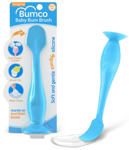 Bumco Baby Diaper Rash Cream Applicator - Baby Bum Brush Diaper Cream Spatula for Butt Paste Diaper Cream - Newborn Baby Essentials, Perfect for Baby Registry, Baby Shower Gifts - Blue
