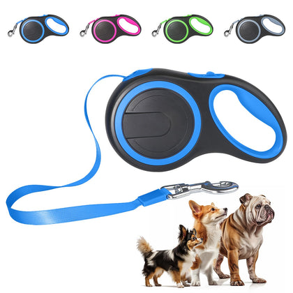 Quick Release Lead Automatic Retractable Pet Dog Leash Lock Polyester Tape 5mm Dog Chain - 360° Tangle-Free, Anti-Slip Dog Rope, Pet Accessories Used-Like New