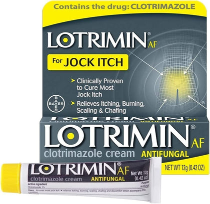 Lotrimin AF Jock Itch Antifungal, Jock Itch, and Athlete's Foot Cream, 0.42 Ounce (Pack of 1) (Packaging May Vary) (Expiry -9/30/2024)
