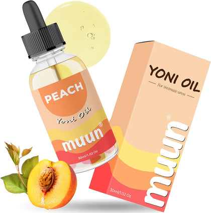 Yoni Oil - Vaginal Dryness Odor Eliminator and Soothes - Moisturizer Wetness Hygiene Intimate Deodorant for Women Herbal Blend Feminine Oil (Peach)