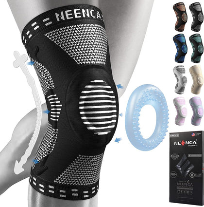 NEENCA Professional Knee Brace, Compression Knee Support with Patella Gel Pad & Side Stabilizers, Medical Knee Sleeve for Pain Relief, ACL,PCL, Meniscus, Injury Recovery, Arthritis, Sports, Workout...