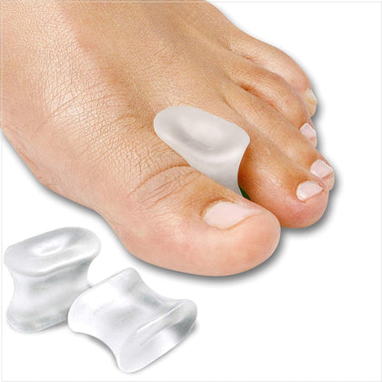 NatraCure Gel Separators & Bunion Spacers for Toe Alignment - Straighteners Curled and Overlapping Hammertoe Corrector for Calluses Crooked,Valgus Toe - 12PK