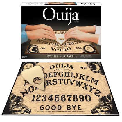 Classic Ouija with 1990s Artwork by Winning Moves Games, Thick Wood Premium Quality Talking Spirit Board, for 2 or More Players, Ages 8 and Up (1175)