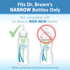 Dr. Brown's Natural Flow Y-Cut Narrow Baby Bottle Silicone Nipple, Ideal for Thicker Liquids, 9m+, 100% Silicone Bottle Nipple, 6 Count
