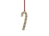 Wallace 41st Edition Gold Plated & Enameled Candy Cane Ornament, Multicolor