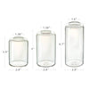 ZENS Glass Bud Vases Set of 3, Clear Hand Blown Small Vase for Flowers, Modern Cylinder Glass Vase for Wedding Reception Centerpieces Living Room Decorative.