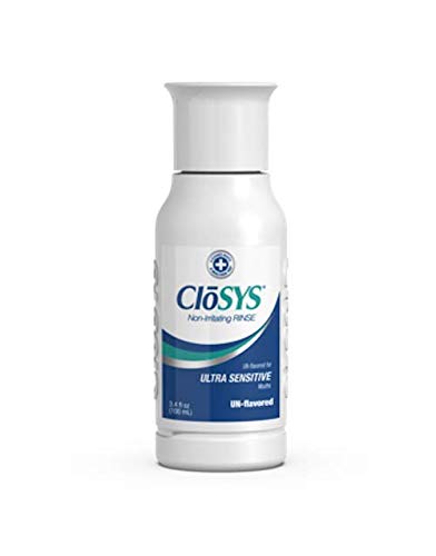 CloSYS Ultra Sensitive Mouthwash, 3.4 Ounce Travel Size (48 Count), Unflavored, Alcohol Free, Dye Free, pH Balanced, Helps Soothe Entire Mouth (Expiry -2/28/2027)
