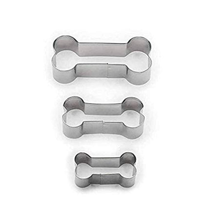 Stainless Steel Metal Dog Bone Shape Cookie Cutter Set, Puppy Crafts Biscuit Mold for Dog Cat Pup Homemade Treats