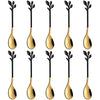 Coffee Spoon with leaf handle, AnSaw 10 Pcs 4.7