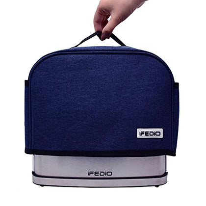 2 Slice Toaster Cover,Small Appliance Toaster Cover with Pockets for Kitchen,Washable and Dust Protection,Blue