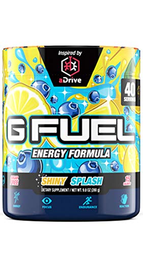 G Fuel aDrive Energy Powder, Sugar Free, Clean Caffeine Focus Supplement, Water Mix, Blueberry & Lemonade Flavor, Focus Amino, Vitamin + Antioxidants Blend, aDrive - 9.8 oz (40 Servings)