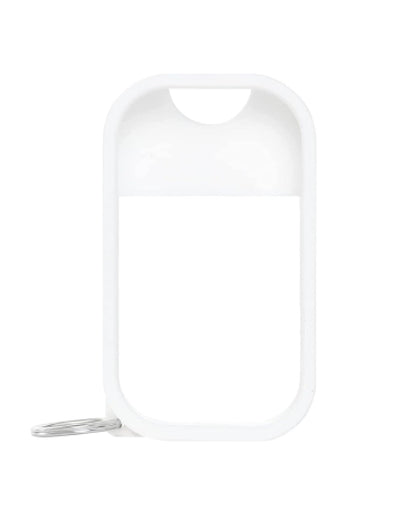 Touchland Mist Case for Power Mist and Glow Mist (1FL OZ), Protective and Stylish Sanitizer Accessory, Silicone Case with Keyring, White