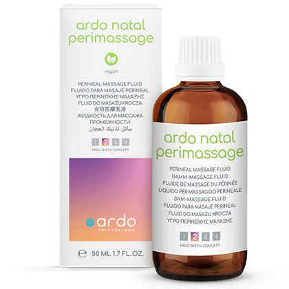 ARDO Perimassage Fluid for Perineal Massage (50 ml, 1.69 fl.oz), All Natural, Swiss Formula, Cruelty-Free & Vegan, No Animal Testing, Helps Ease Pain and Prevent Perineal Tearing During Childbirth
