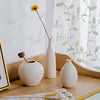 Abbittar Ceramic Vase Set of 3, Flower Vase Minimalism Style for Rustic Home Decor, Modern Farmhouse Decor, Living Room Decor, Shelf Decor, Table Decor, Bookshelf, Mantel and Entryway Decor - Beige