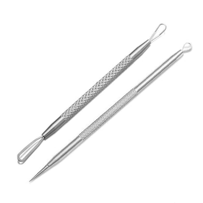 Blackhead Remover, 2 PCS Pimple Popper ?Stainless Steel Pimple Extractor Blackhead Removal Tool Risk Free Treatment for Blemish,Whitehead Popping