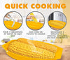 Microwave Corn Cooker/Corn Steamer with Vented Lid - Yellow - Easy & Fast Way To Steam Corn In The Microwave - 2 Pieces At A Time. BPA Free!