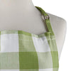 DII Unisex Buffalo Check Kitchen Collection, Classic Farmhouse Chef Apron, One Size, Antique Green