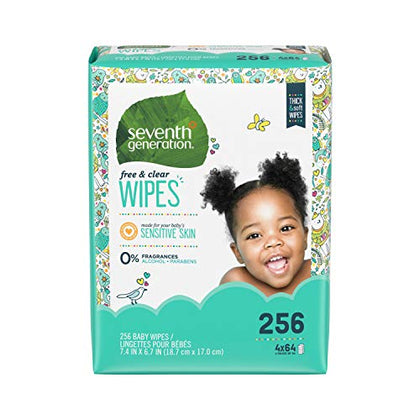 Seventh Generation Baby Wipes Refill With Tape Seal Sensitive Protection Unscented Baby Wipes 256 Count