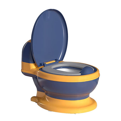 Potty Training Toilet, Realistic Potty Training Seat, Toilet Tissue Dispenser and Splash Guard, Toddler Potty Chair with Soft Seat, Removable Potty Pot, Non-Slip for Toddler & Baby & Kids