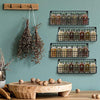 ZICOTO Farmhouse Style Hanging Spice Racks for Wall Mount - Easy to Install Set of 4 Space Saving Racks - The Ideal Seasoning Organizer for Your Kitchen