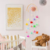 Tatuo Nursery Mobile Crib Bed Bell Ceiling Wooden Wind Chime Hanging DIY Wooden Frame Ornaments Handmade Kit for Infant Toys Nursing Accessories Nurse Charms (Semi-Circular)