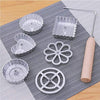 8-Piece Rosette&Timbale Set, Aluminum Waffle Molds with Wooden Handle, Homemade Swedish for Rosette Bunuelos Cookie