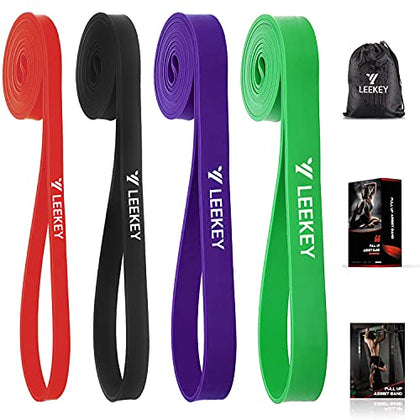 LEEKEY Resistance Band Set, Pull Up Assist Bands - Stretch Resistance Band Exercise Bands - Mobility Band Powerlifting Bands for Men and Woman Resistance Training (with Non-Slip Texture)