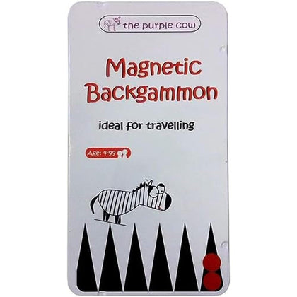 The Purple Cow Magnetic Travel Backgammon Game for Kids & Adults. Game for 2 Players. Hours of Fun, from 4 to 99 Years