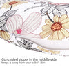 HNHUAMING Floral Nursing Pillow Cover, Breastfeeding Pillow Slipcover for Baby Girls, Soft Snug Fits On Newborn Feeding Pillow Case