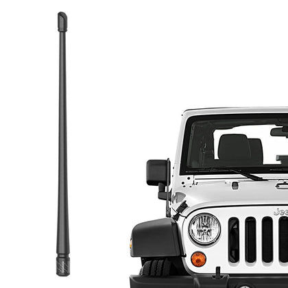 RYDONAIR Antenna Compatible with Jeep Wrangler JK JKU JL JLU Rubicon Sahara Gladiator 2007-2024 | 13 inches Flexible Rubber Antenna Replacement | Designed for Optimized FM/AM Reception