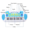 Love&Mini Piano Toy Keyboard for Kids - Baby Girls Toys with 31 Keys and Microphone Musical Instrument Birthday Gift for 1 2 3 4 5 Years Old Girls and Boys (Blue)