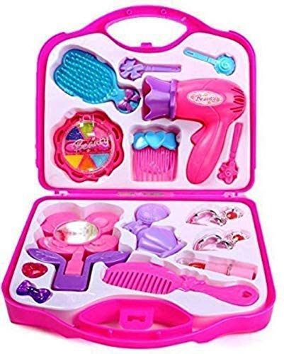 NV12 Collections Make-Up Beauty Set with Hair Dresser & Accessories Toy for Girls, Pink