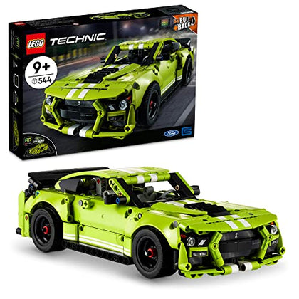LEGO Technic Ford Mustang Shelby GT500 Building Set 42138 - Pull Back Drag Race Toy Car Model Kit, Featuring AR App for Fast Action Play, Great Gift for Boys, Girls, and Teens Ages 9+