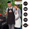 Nomsum The Boss & The Real Boss 2-piece 1-size Matching Kitchen Apron for His and Hers, Unique Gift Ideas for Couples, Kitchen Aprons Gift Set for Weddings, Anniversaries, Engagements, & Housewarmings
