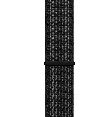 Nylon Braided Watch Strap Soft Loop 42mm Compatible Smartwatch Sports Band Black