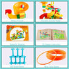 2-In-1 Kids Toys for 2 3 4 5 6 7 + Year Old Boys Girls Toddlers Upgrade Classic Big Bricks Marble Run Building Blocks, Toss Ring Games Compatible with All Major Brands for Christmas Birthday Gifts