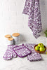 DII Cotton Dish Towel Set Damask Print, 18x28, Eggplant, 2 Count