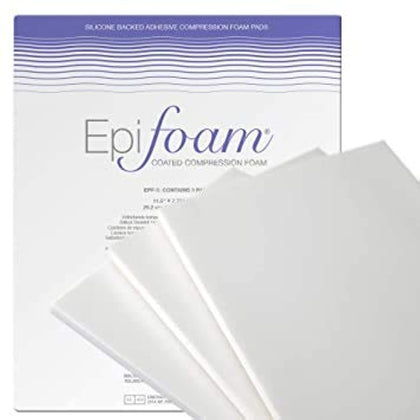 Epifoam 7.75 x 11.5 x .5 in - (3 Sheets) Silicone Backed Compression Foam Pads from Biodermis