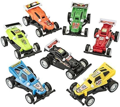 Prextex 16 pack Kids Racing Car Pull Back and Go Vehicles Great Easter Eggs Fillers or Stocking Stuffers and Toys for Boys Best Pull Back Racing Cars for Toddlers