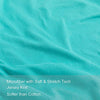 2-Pack Stretch Pillow Cases - Jersey Knit & Envelope Closure Pillowcases with Ultra Soft T-Shirt Like Polyester Blend - Suitable for Queen or Standard Size Set of 2, Aqua