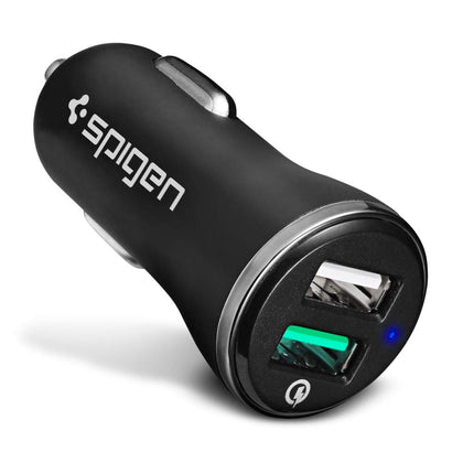 Spigen 30W Fast Car Charger Quick Charge 3.0 USB Port, works with Galaxy S10/S10 Plus /Note 10/10+ S9/S8 and iPhone 11 Pro Max Xs/XS Max/XR / X / iPad, Tablet and more