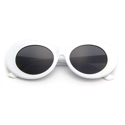 Cobain Oval Thick Frame Clout Sunglasses