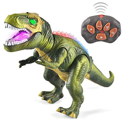 JOYIN Robot Dinosaur Toy for Kids Boys 3+ Big T rex Dinosaur Toy with Light and Realistic Roaring Sound, Walking & Dancing Dinosaur Toy, Electronic Steam Toy, Birthday Gift for Kids Boys Girls